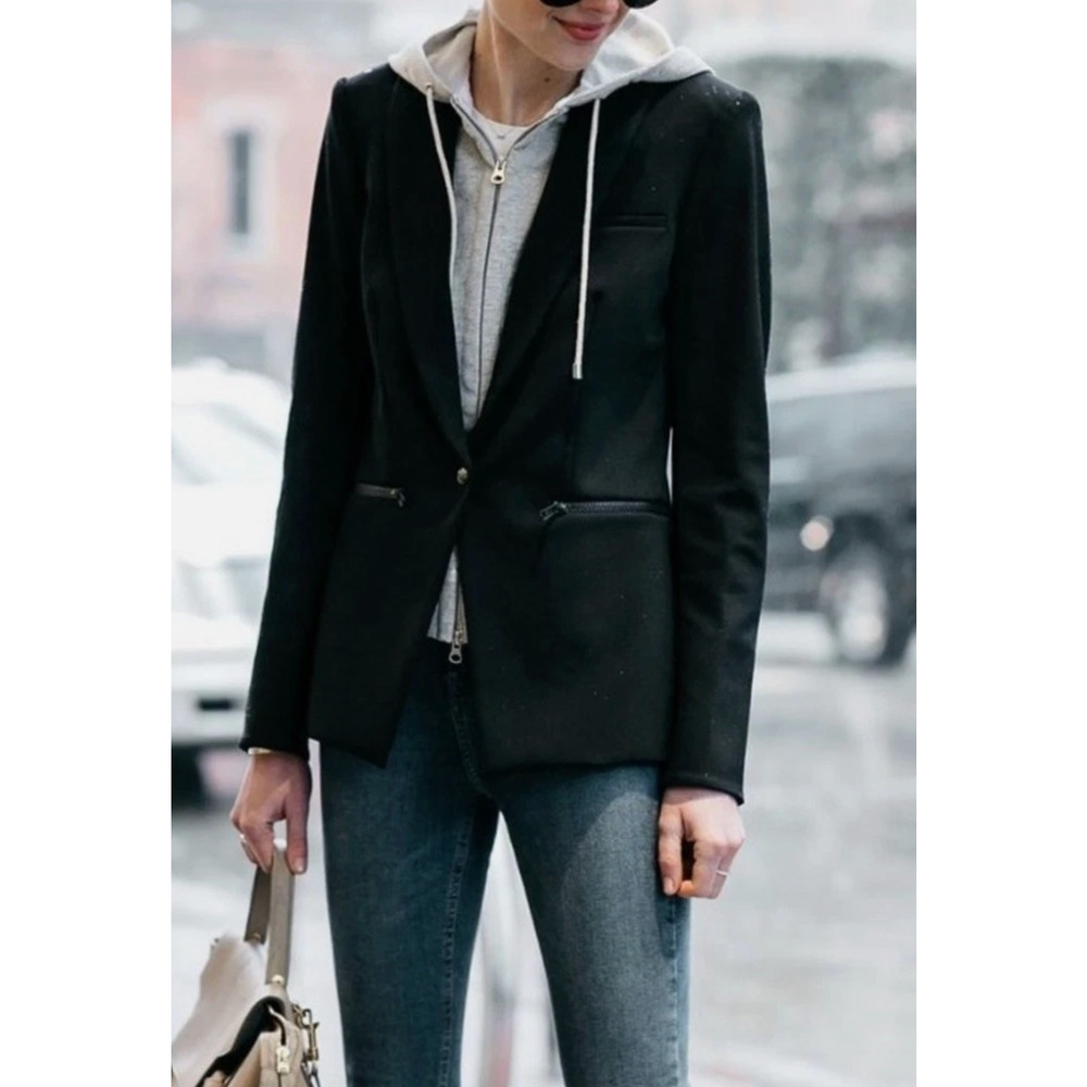 Veronica Beard Iconic Scuba Dickey Jacket Bi Stretch Blazer $645 Black NWT 8 - Picture 11 of 11